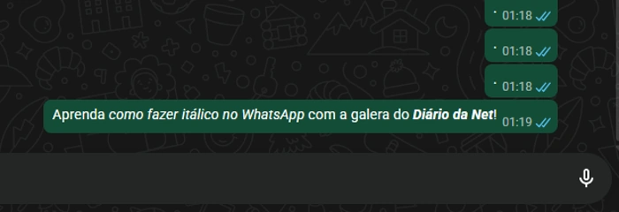 como-escrever-em-italico-no-whatsapp Veja como fazer itálico no WhatsApp sem complicações técnicas