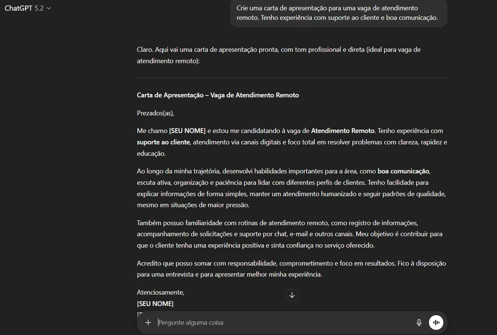teste-whatsapp Como conseguir um emprego home office com ajuda da IA?